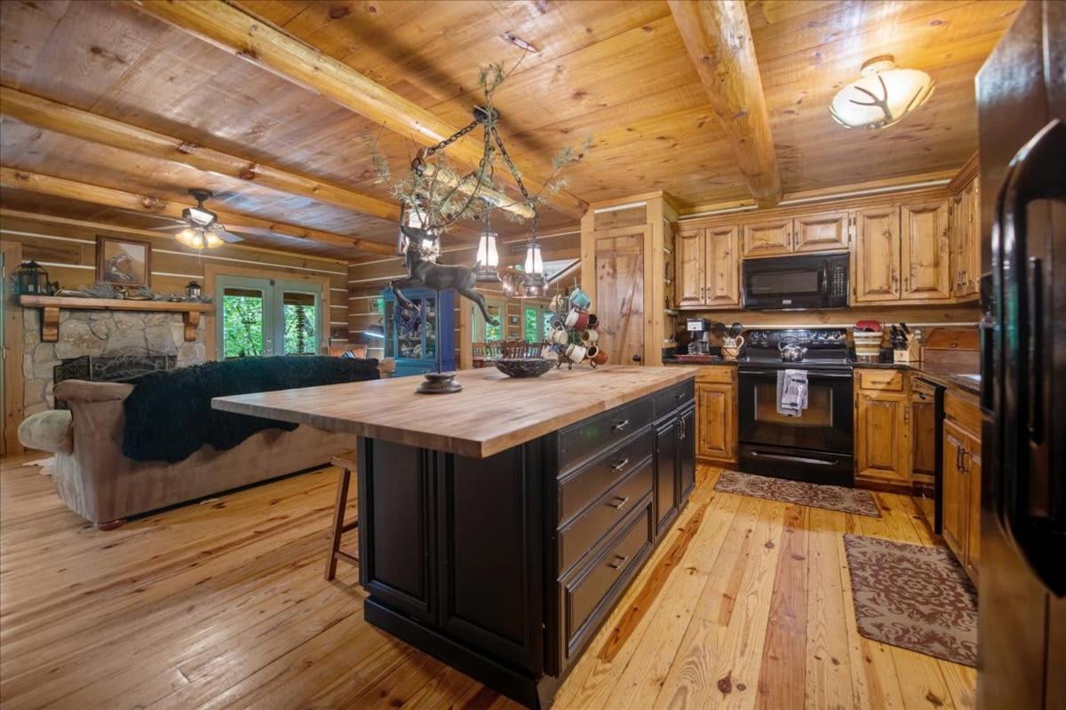 蓝岭Waterfront Mountain Cabin With Hot Tub别墅 外观 照片