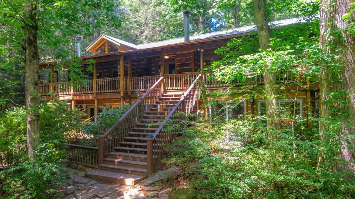蓝岭Waterfront Mountain Cabin With Hot Tub别墅 外观 照片