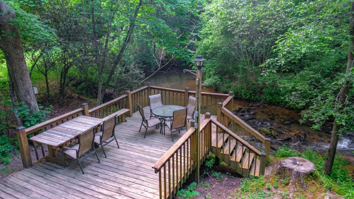 蓝岭Waterfront Mountain Cabin With Hot Tub别墅 外观 照片