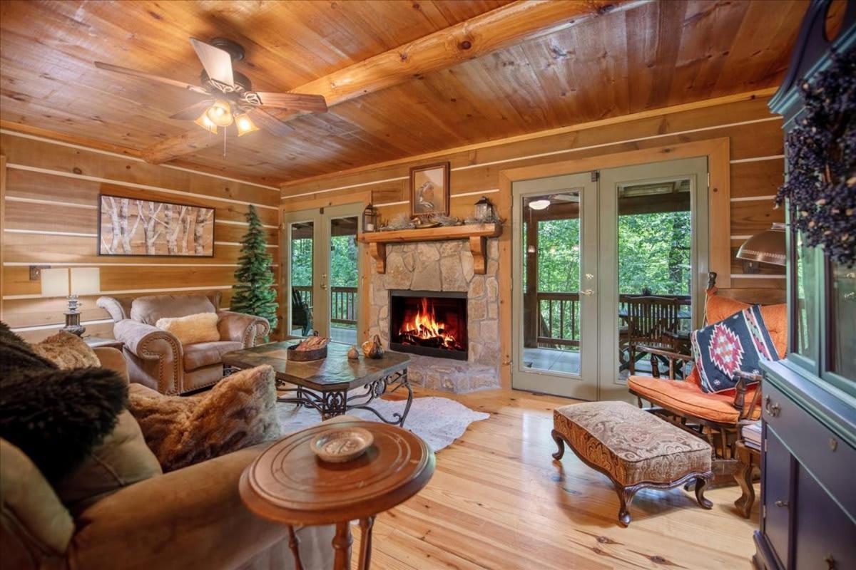 蓝岭Waterfront Mountain Cabin With Hot Tub别墅 外观 照片
