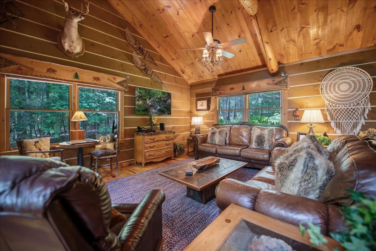 蓝岭Waterfront Mountain Cabin With Hot Tub别墅 外观 照片