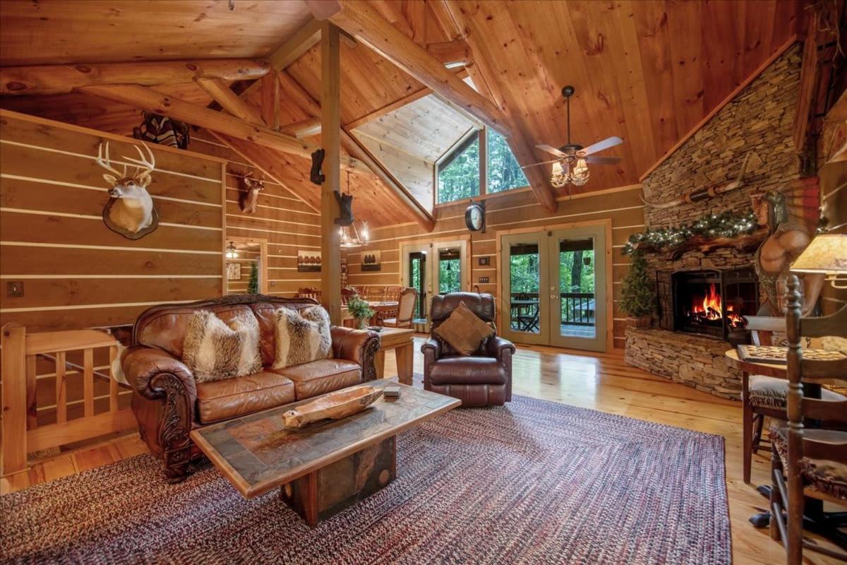 蓝岭Waterfront Mountain Cabin With Hot Tub别墅 外观 照片