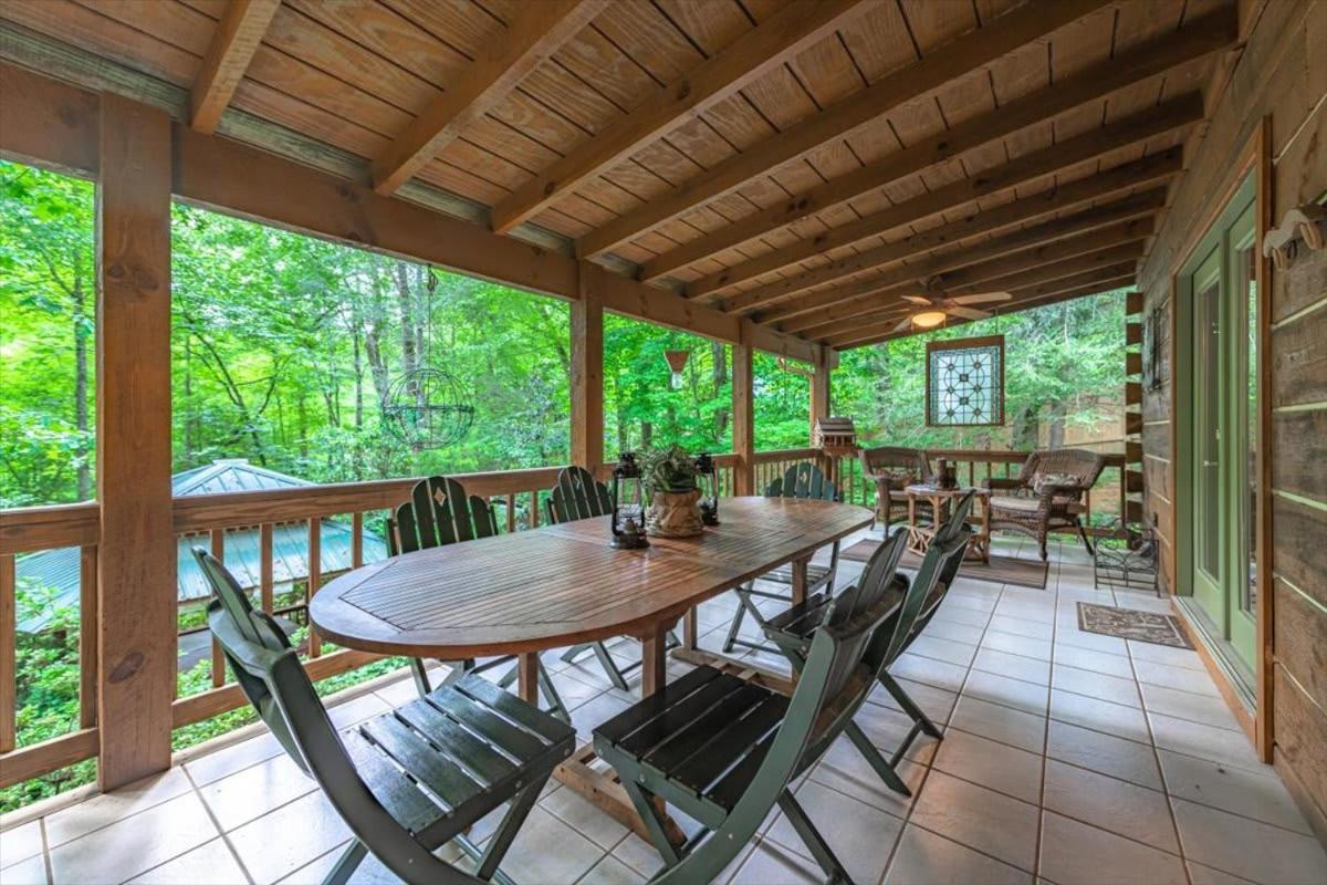 蓝岭Waterfront Mountain Cabin With Hot Tub别墅 外观 照片